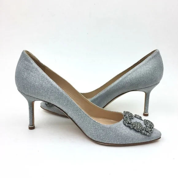 MANOLO BLAHNIK Hangisi Jeweled Pointed Toe Pump - Picture 4 of 13